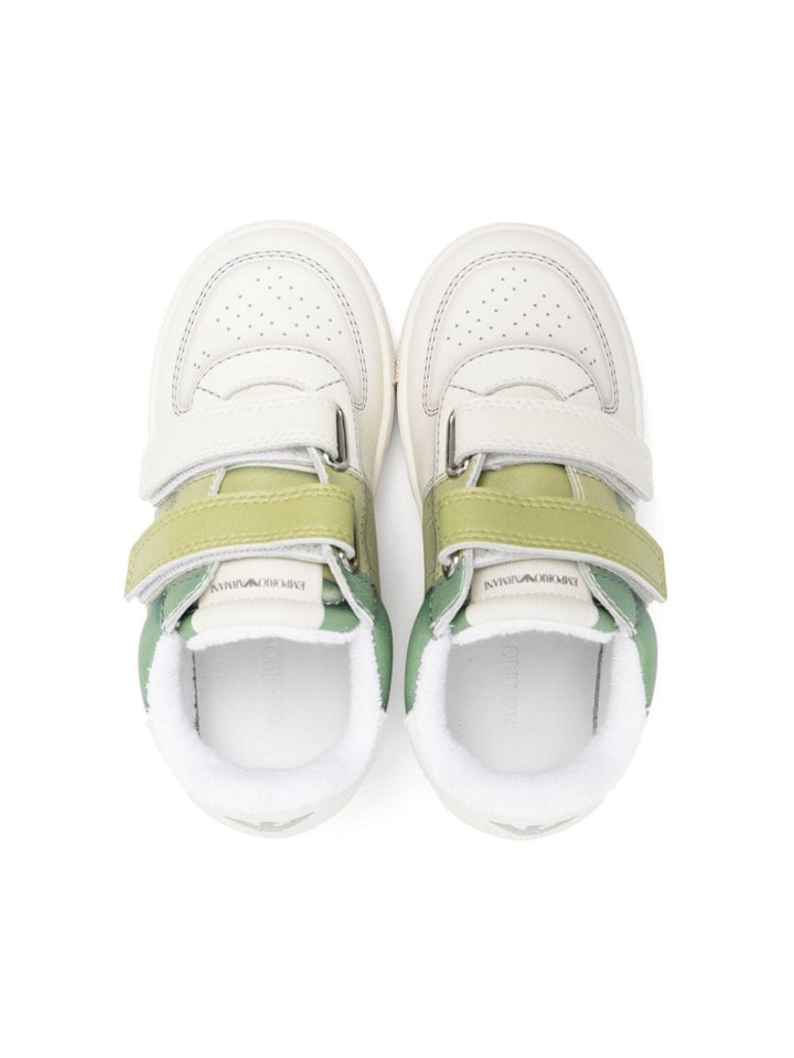 Sneakers bianco/verdi bambino