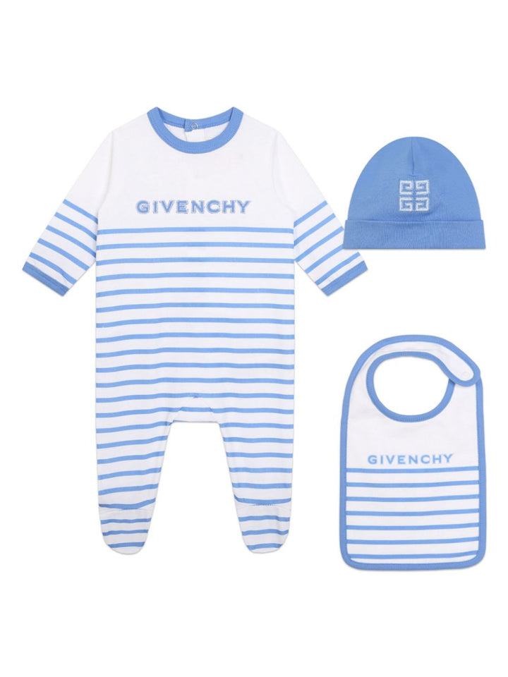 set tutina bianco/azzurro neonato