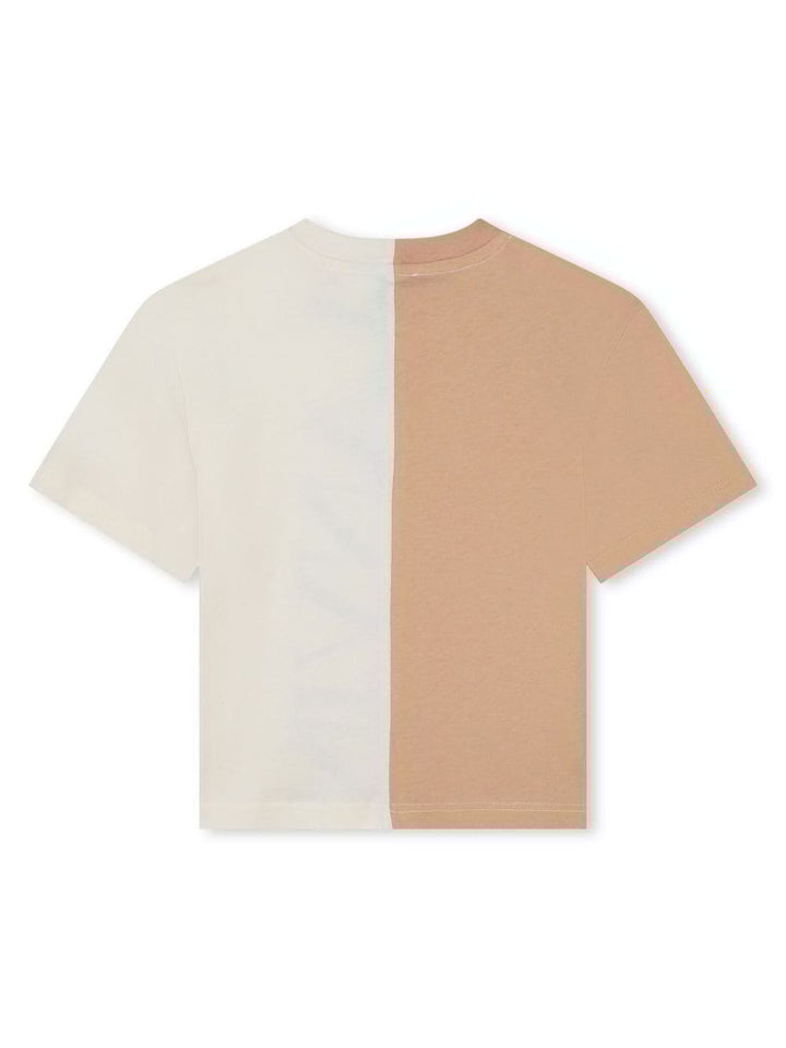 T-shirt bambino marrone/beige