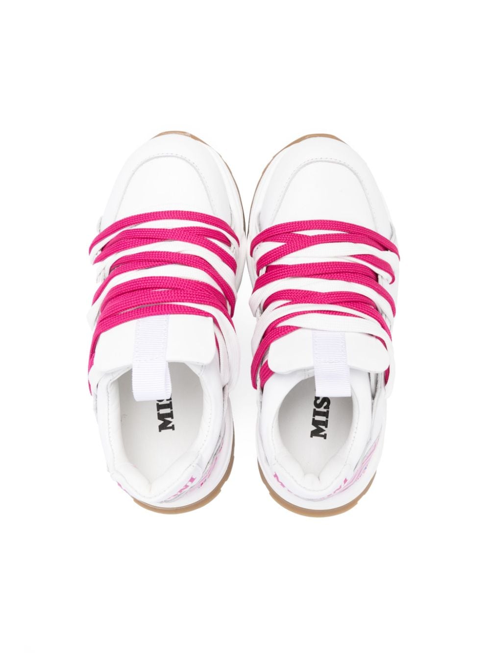 Sneakers bambina bianca/fucsia