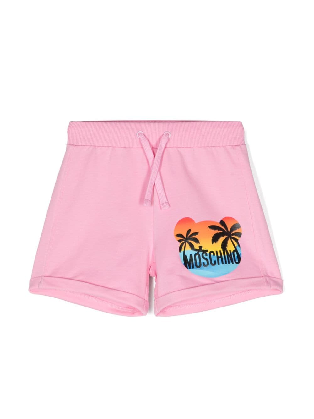 Shorts bambina rosa/multicolore