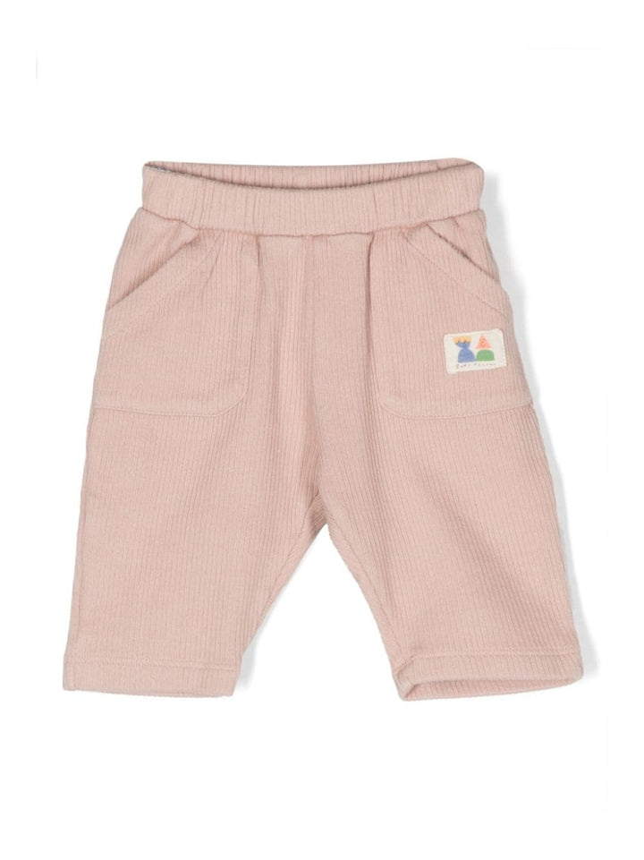 Pantalone rosa neonata con logo