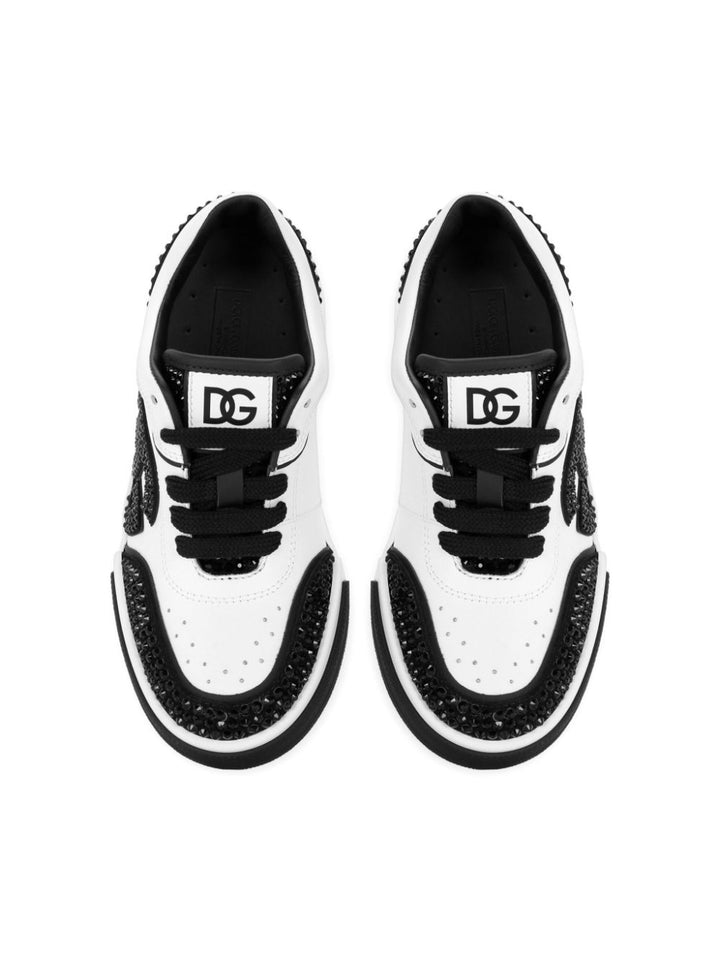 Sneakers bianco/nero bambina
