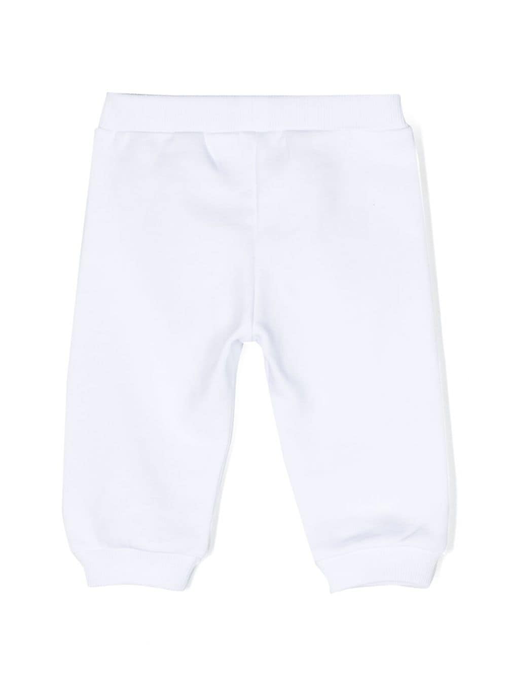 Pantalone bianco neonato con stampa