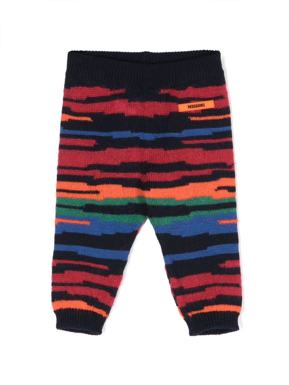 Pantaloni multicolor neonato con logo