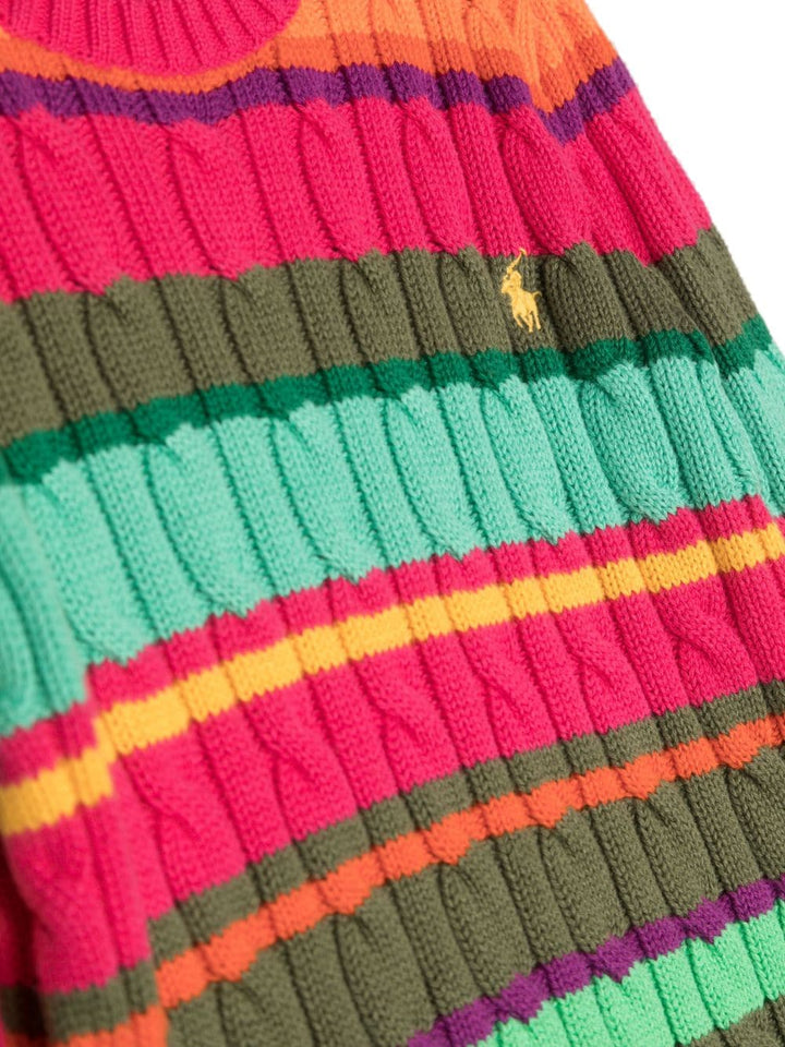 Maglione multicolor bambina con ricamo