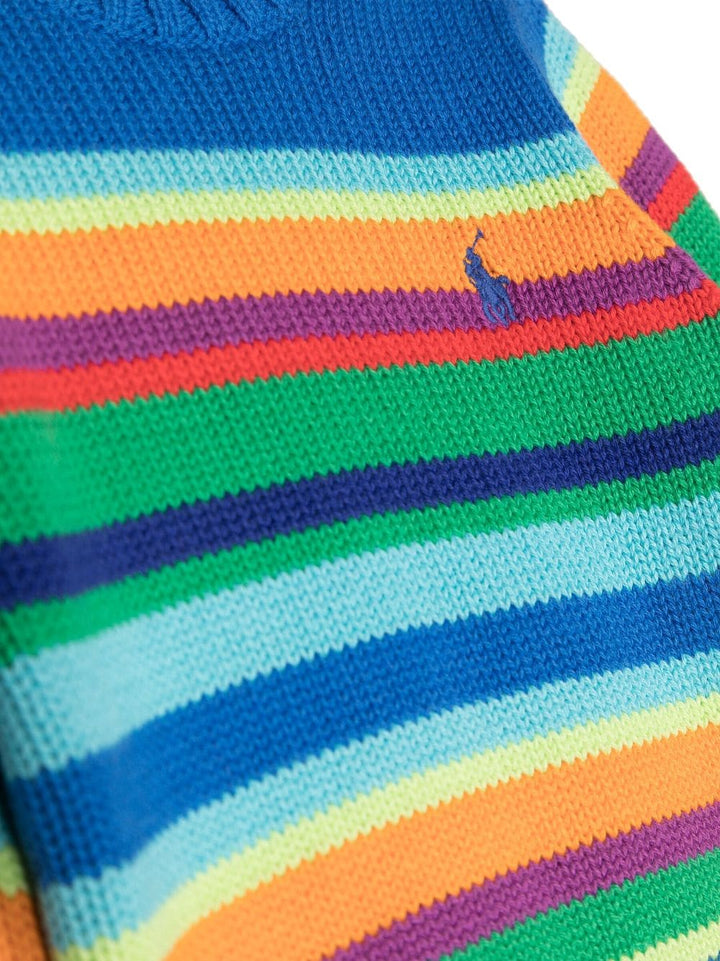 Maglione multicolor neonata con ricamo