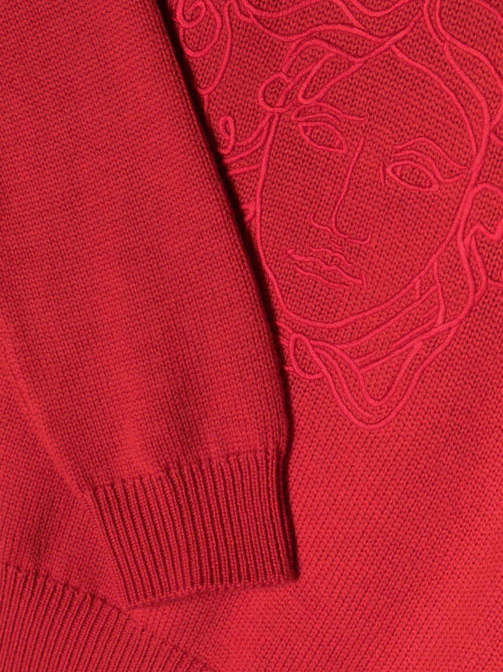 Maglione rosso bambino con ricamo