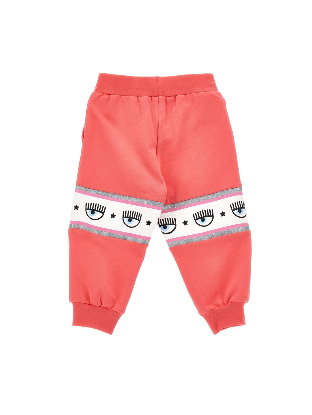 Pantalone rosa con stampa logata