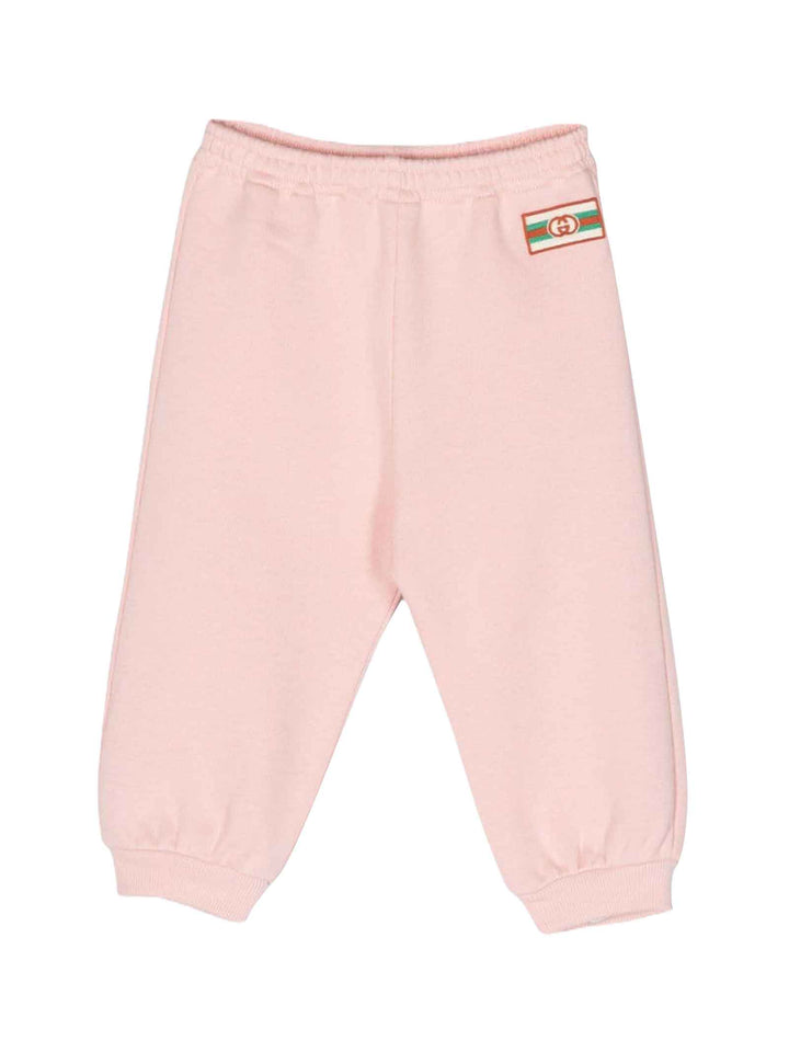 Pantaloni rosa neonato unisex