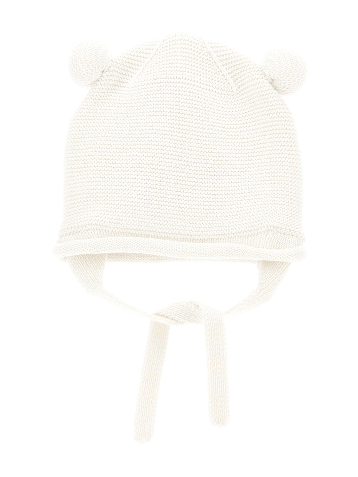 Cappello bianco neonata con stampa