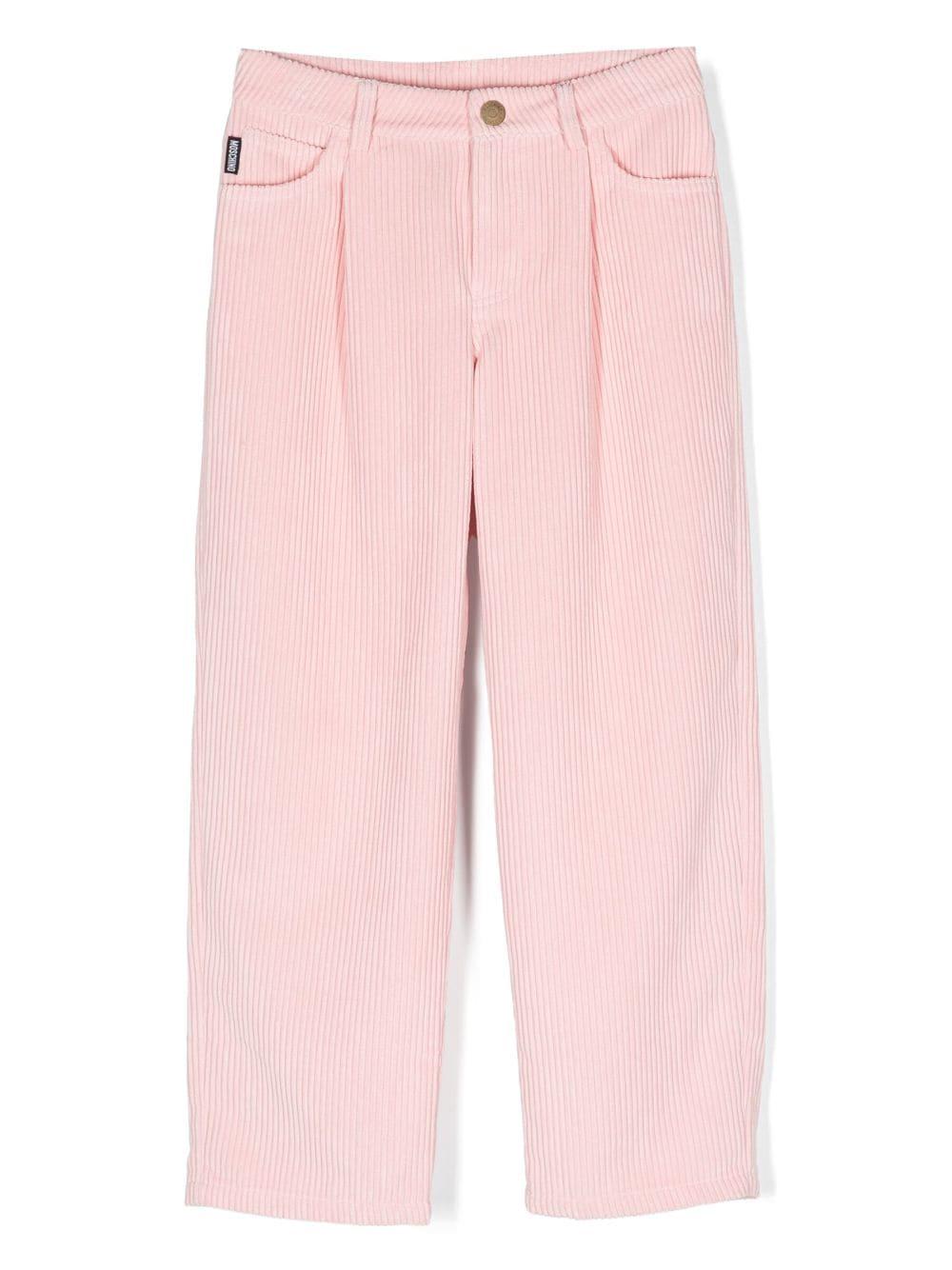 Pantaloni rosa chiaro bambina con logo