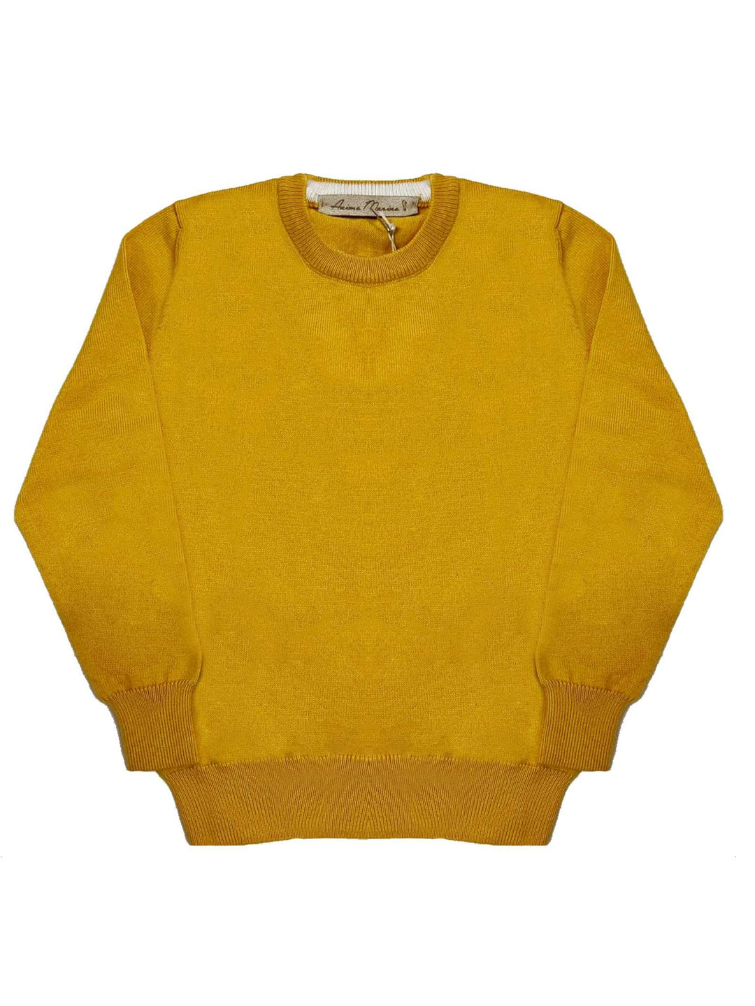 Maglia girocollo ocra bambino