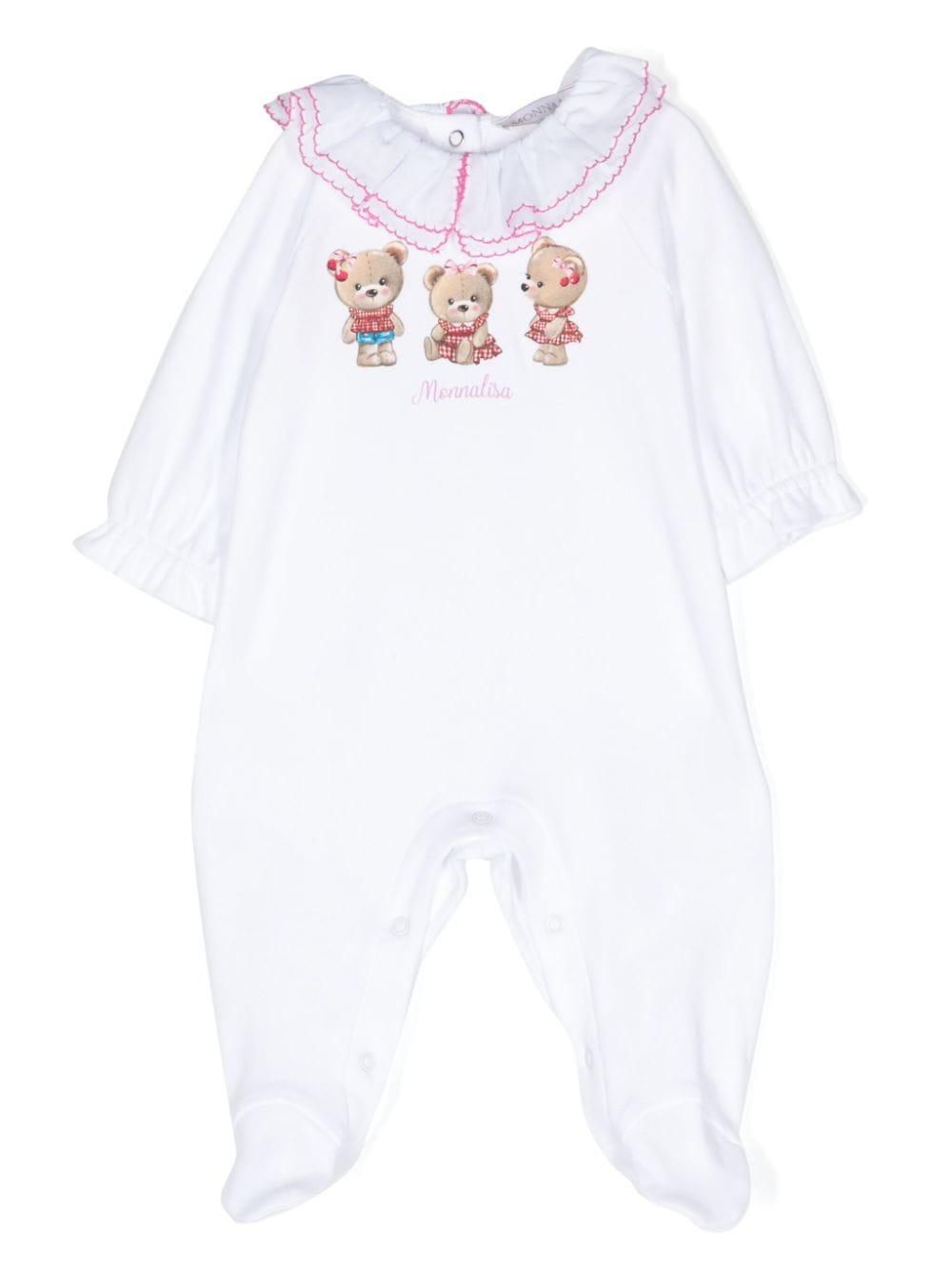 Pigiama neonato bianco 35C2103000 0099 Monnalisa kids