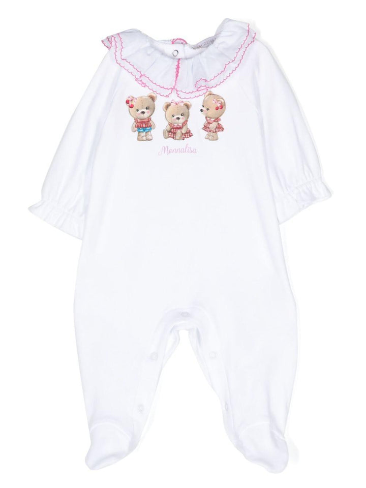 Pigiama neonato bianco 35C2103000 0099 Monnalisa kids