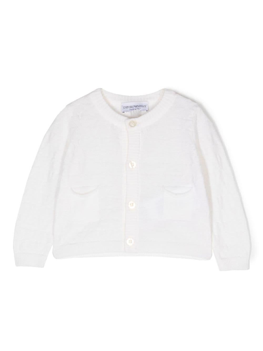 Cardigan panna neonata