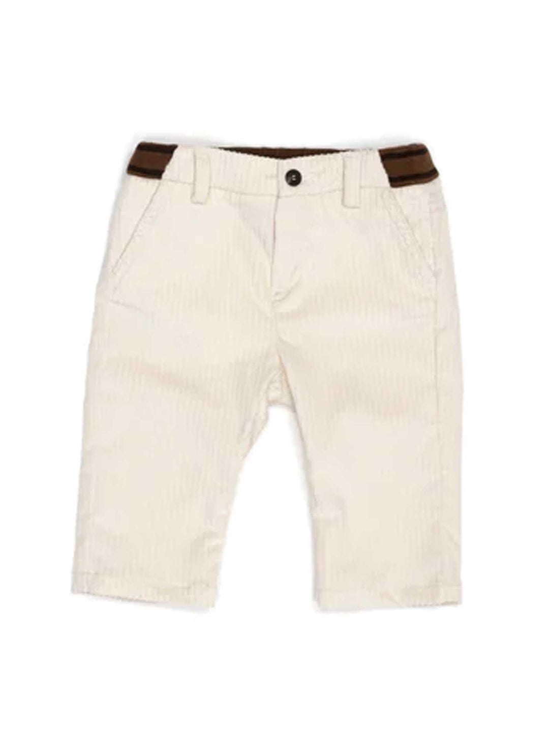 Pantaloni neonato bianchi con dettagli logati