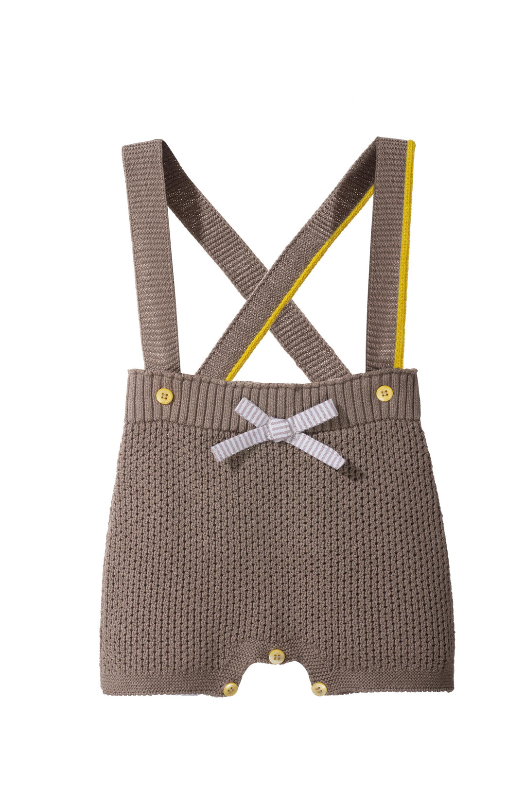 Shorts marroni con bretelle