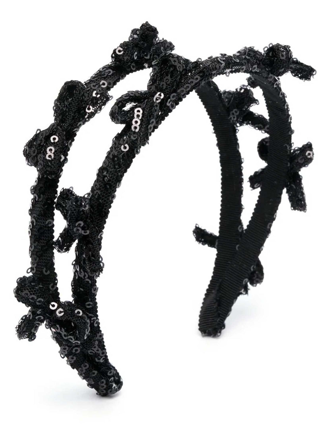 Cerchietto nero bambina con applicazioni