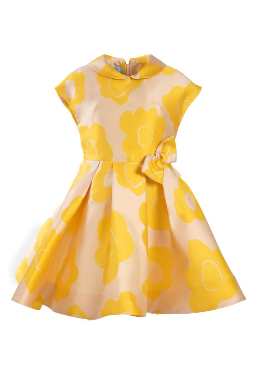 abito giallo/beige bambina