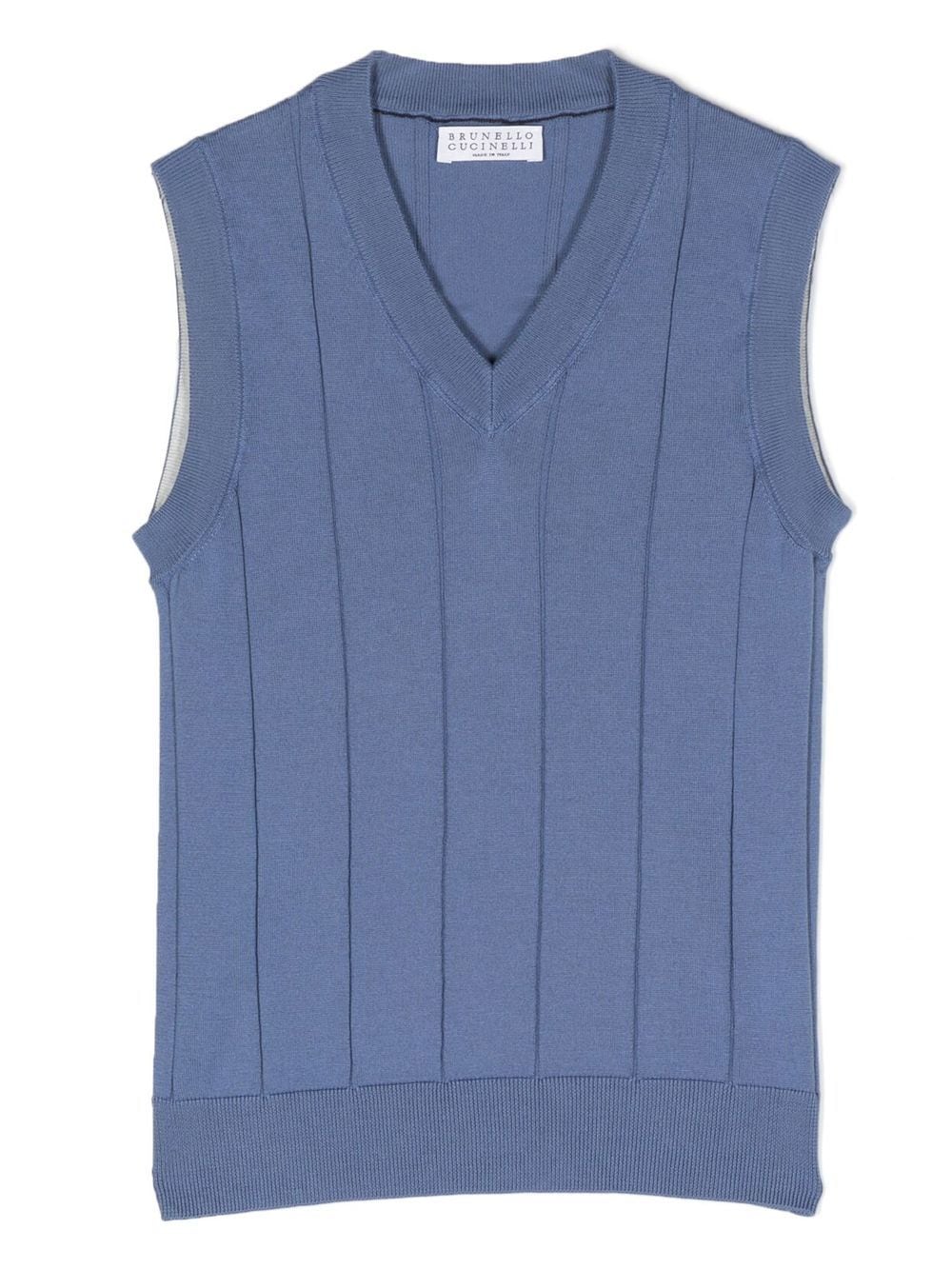 Gilet bleu bébé