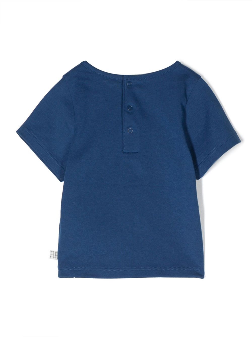 T-shirt blu con stampa