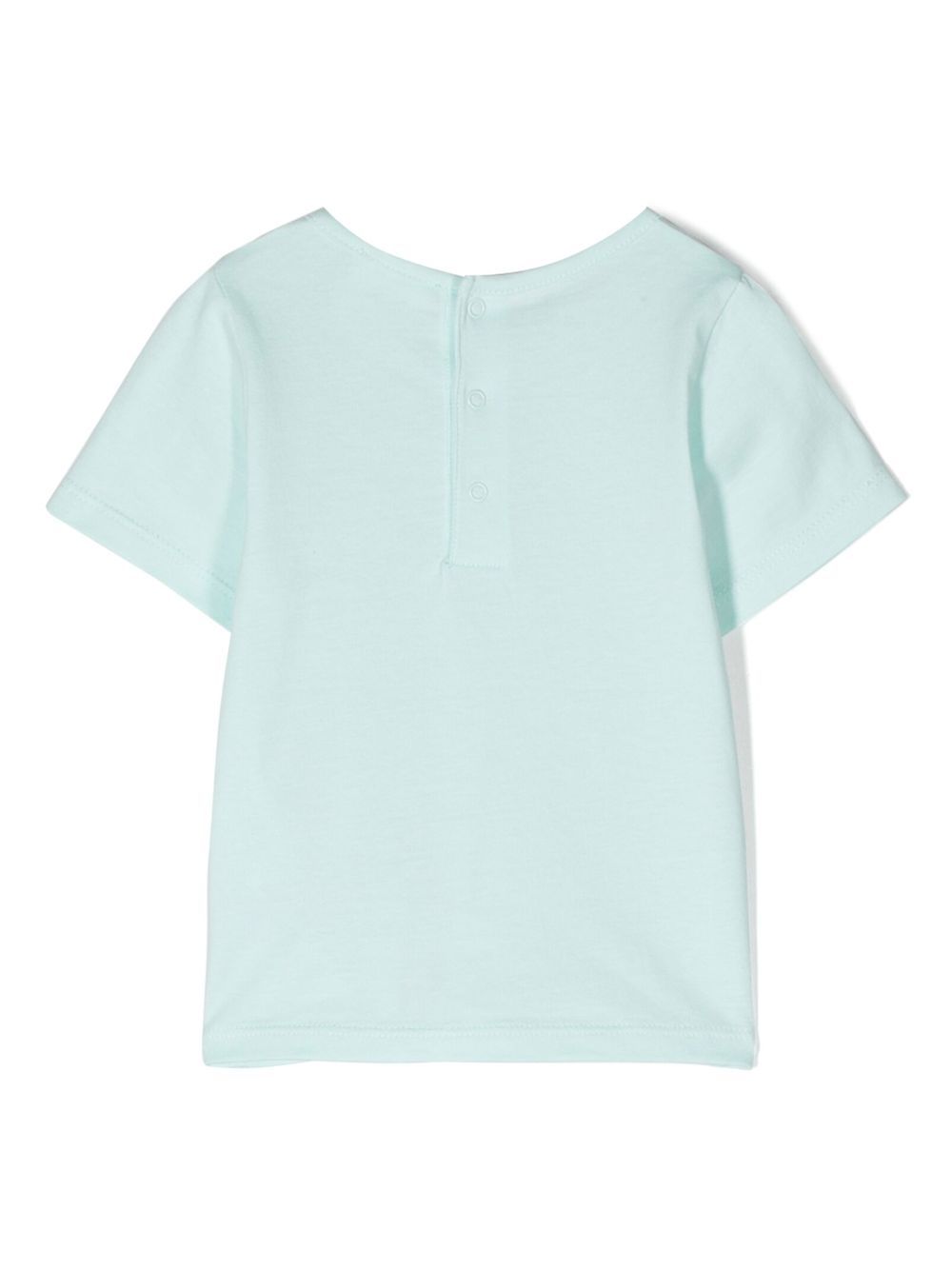 T-shirt blu con stampa