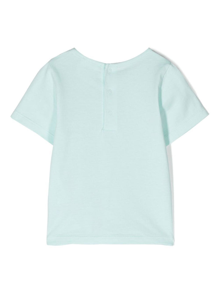 T-shirt blu con stampa