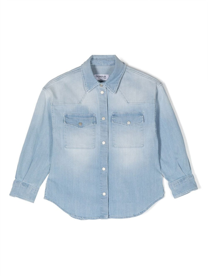 Camicia blu denim bambina