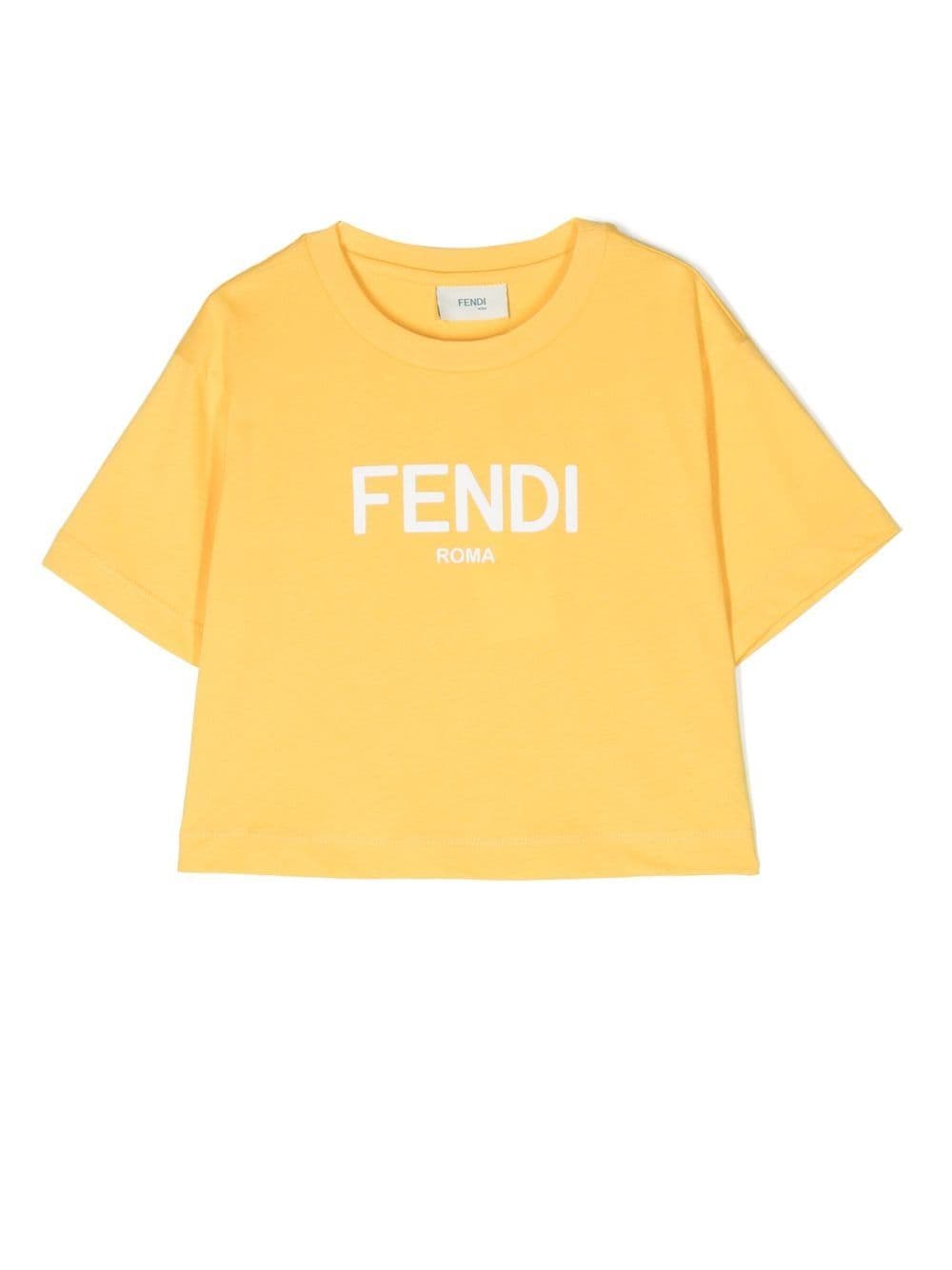 T-shirt gialla con stampa bambina