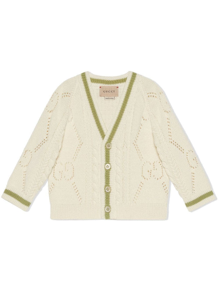 Cardigan bianco neonato