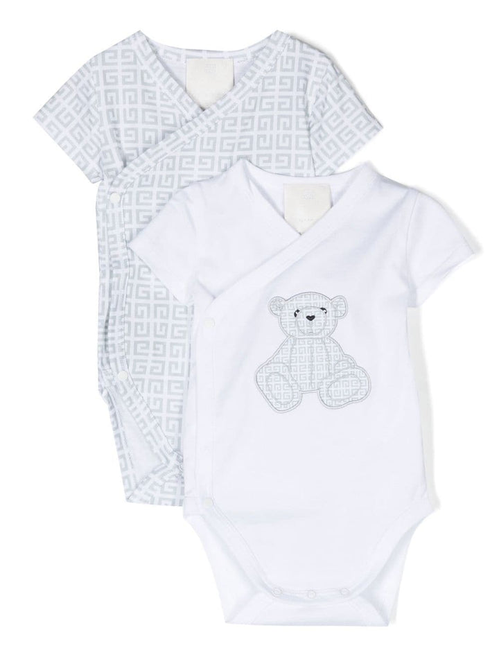 Set 2 body bianco/blu neonato unisex