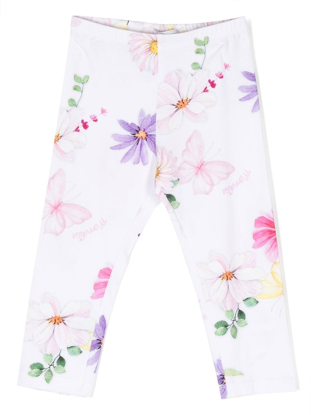 Leggins bianchi/multicolor  bambina