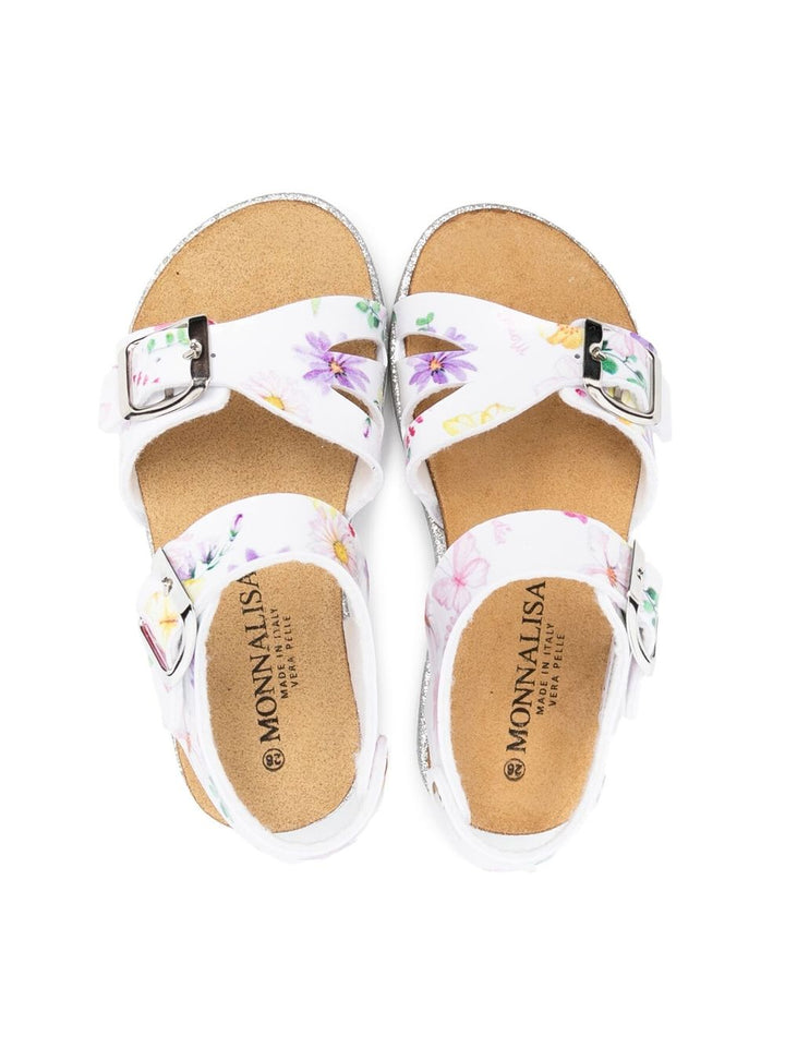 Sandali bianchi/multicolor  bambina