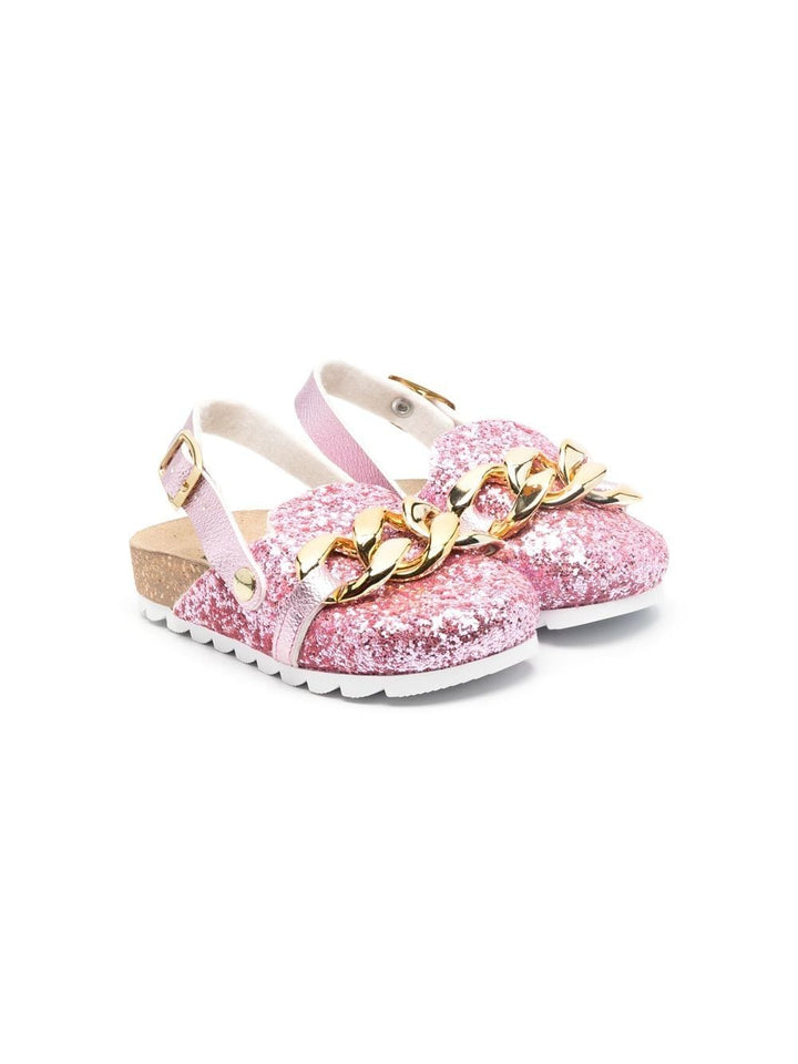 Mules fille rose