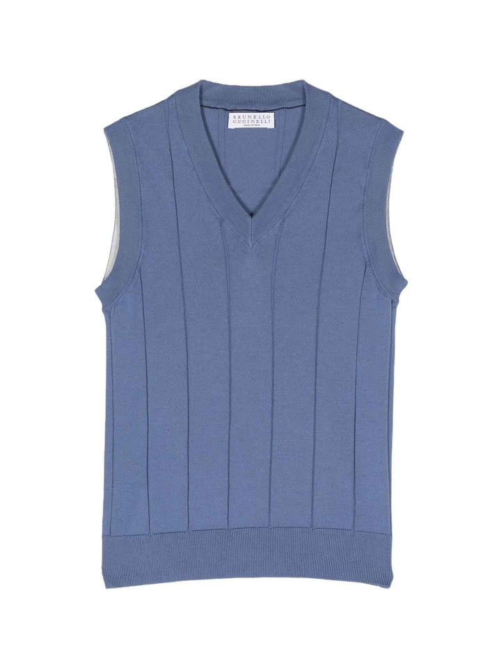 Gilet bleu bébé