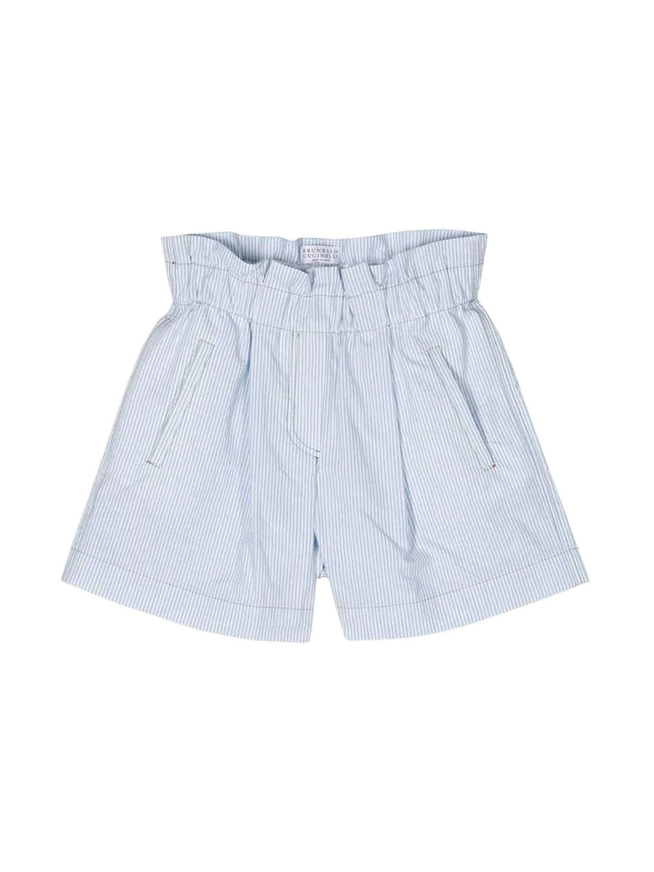 Shorts bianco/blu bambina