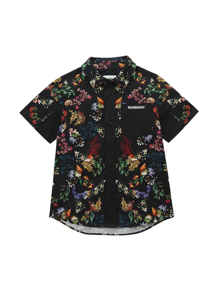 Chemise unisexe noire/multicolore