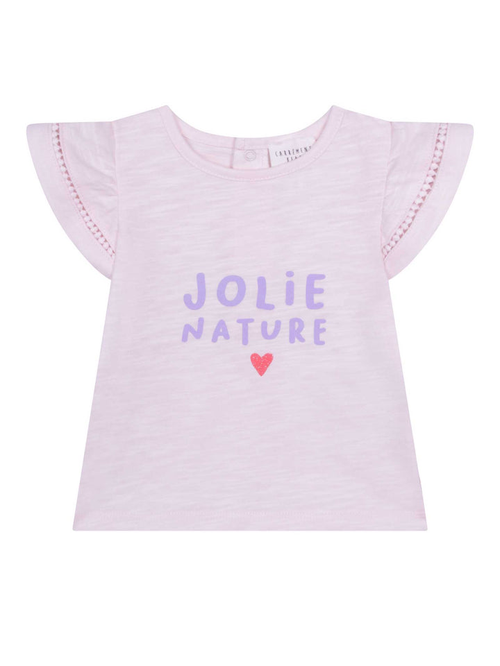 Tee-shirt fille rose