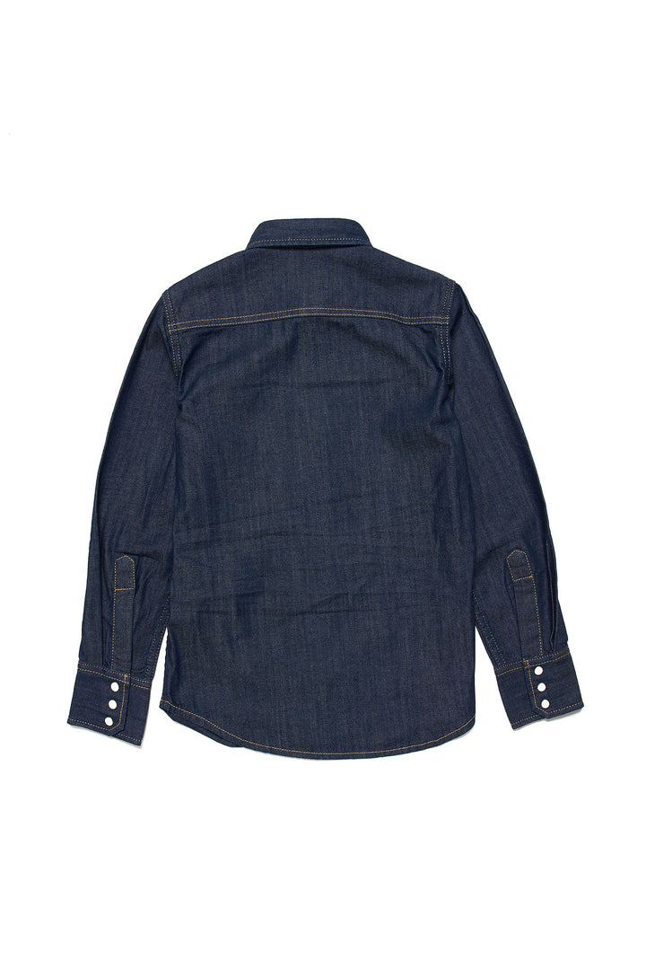 Camicia blu denim bambina