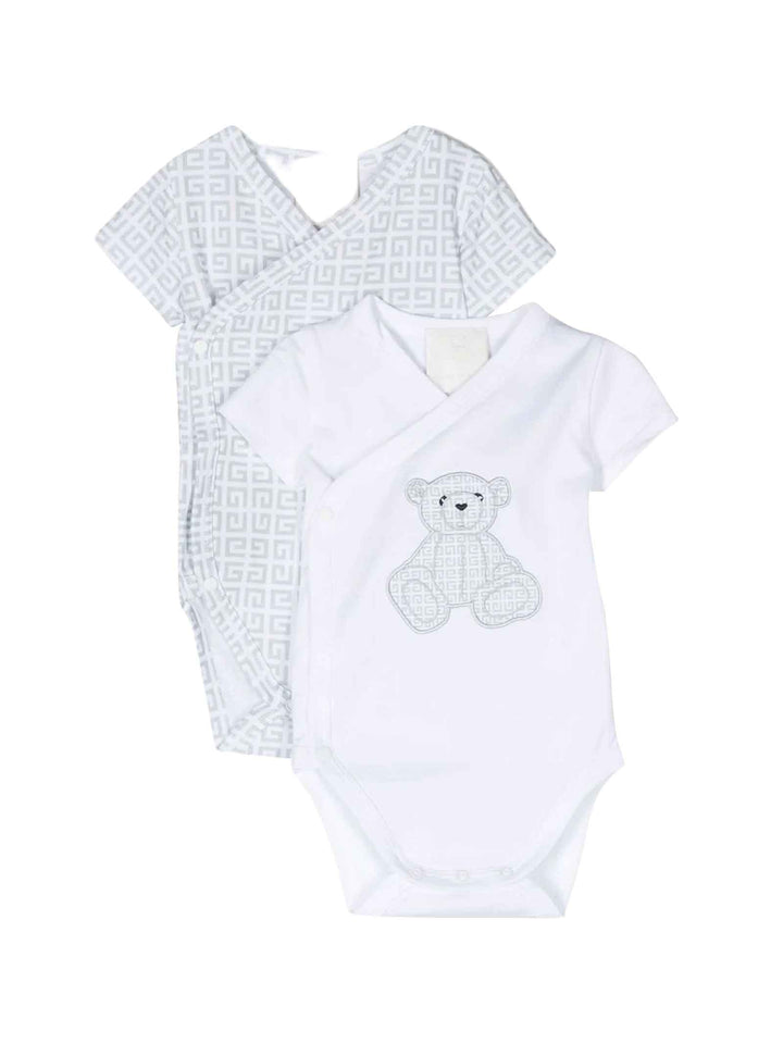 Set 2 body bianco/blu neonato unisex