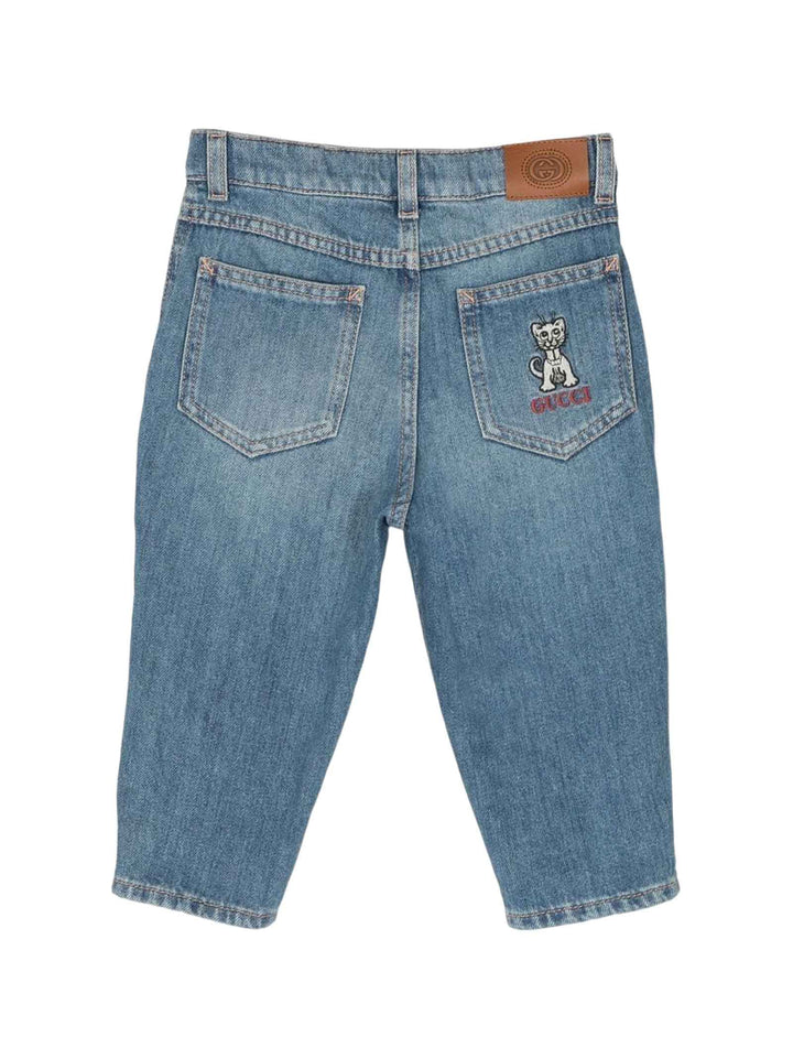 Pantaloni blu denim neonato