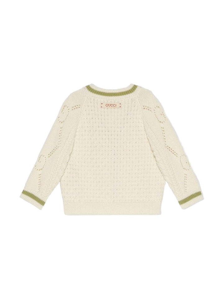 Cardigan bianco neonato