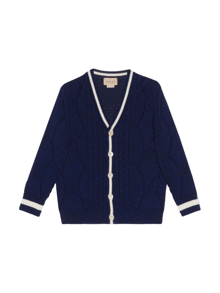 Cardigan blu bambino