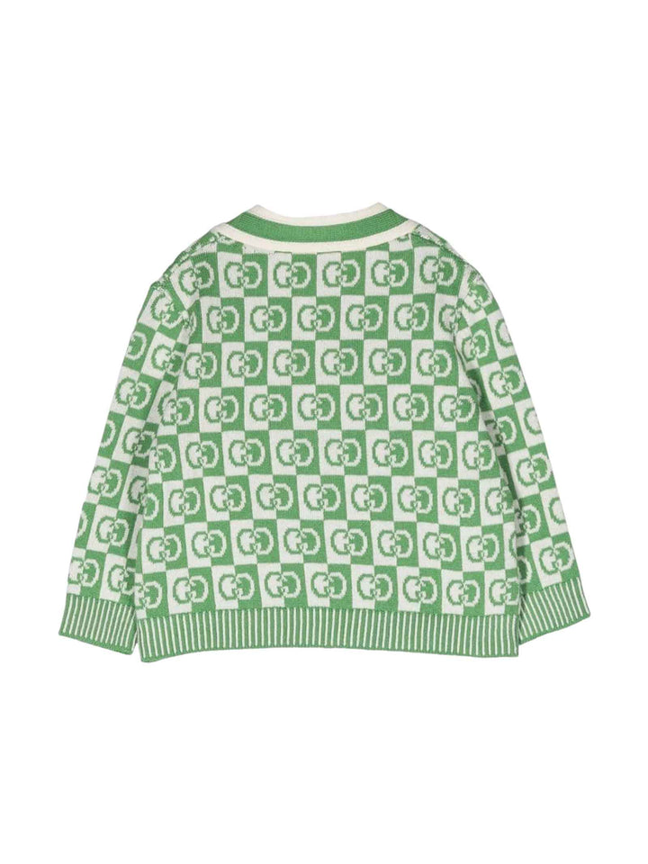 Cardigan verde neonato