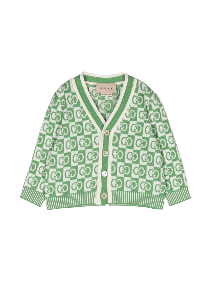 Cardigan verde neonato