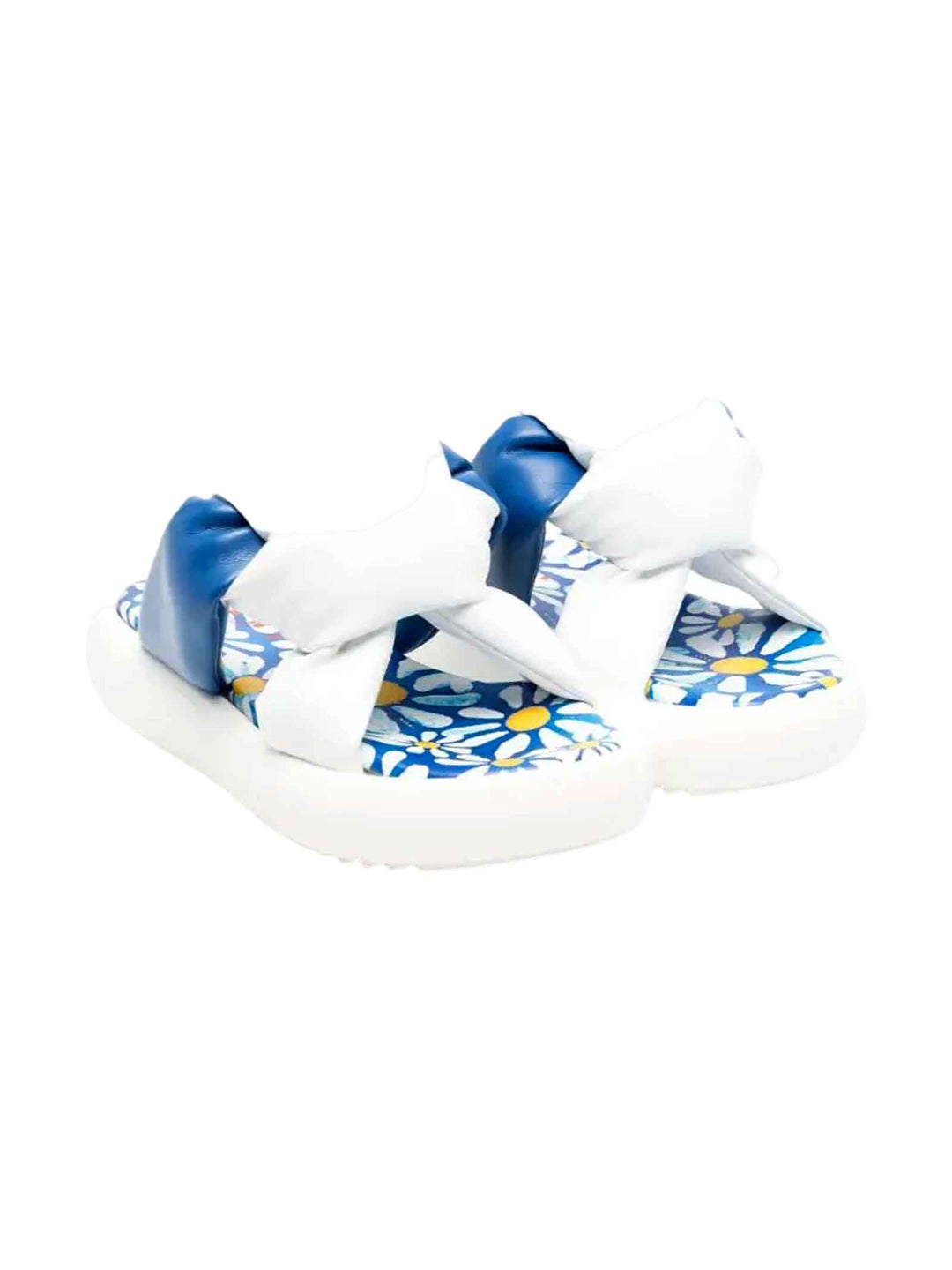 Sandales unisexes blanc/bleu