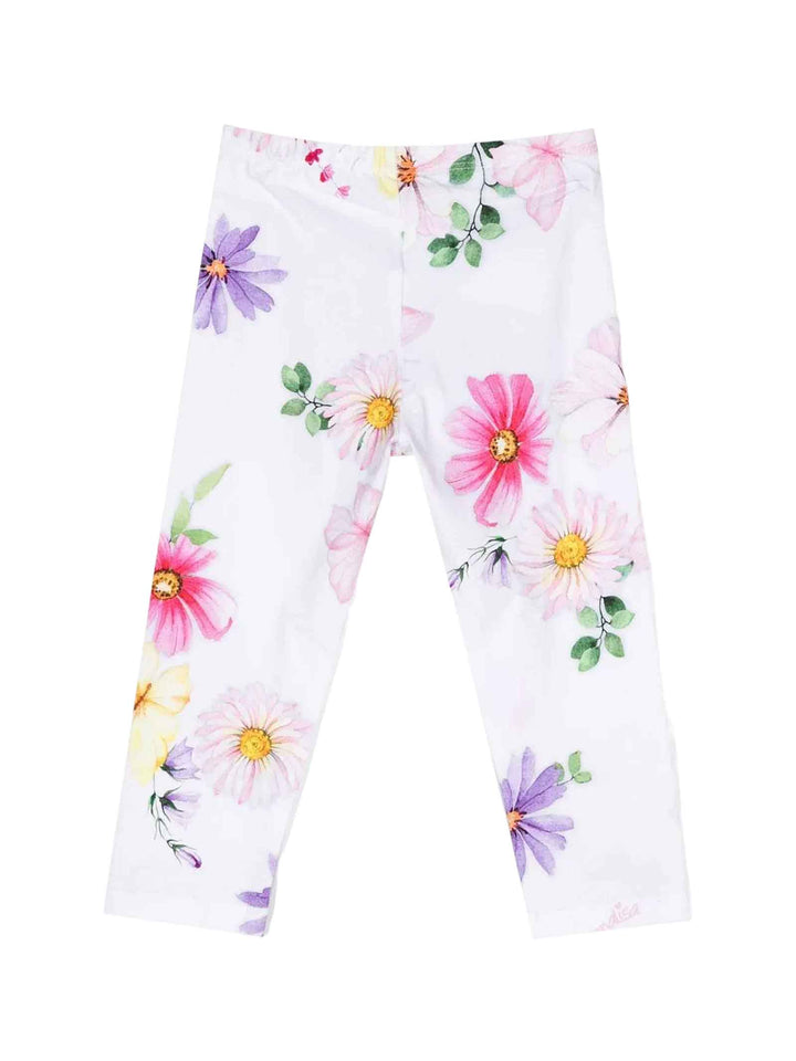 Leggins bianchi/multicolor  bambina