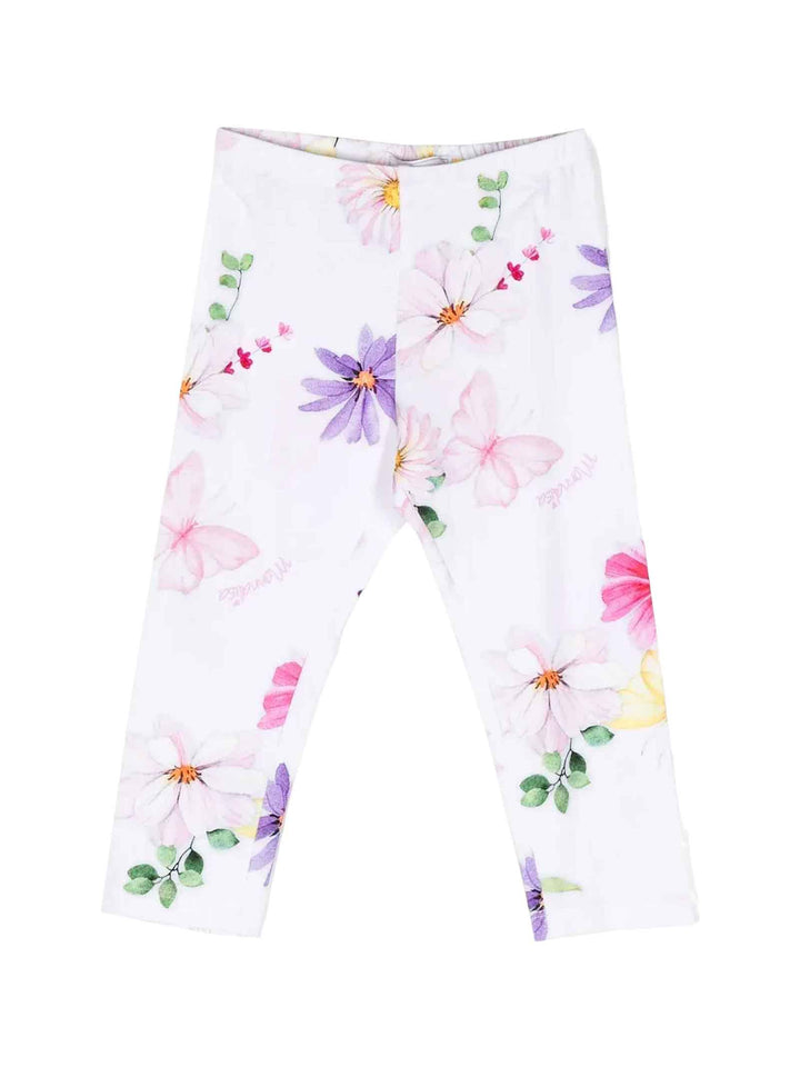 Leggins bianchi/multicolor  bambina