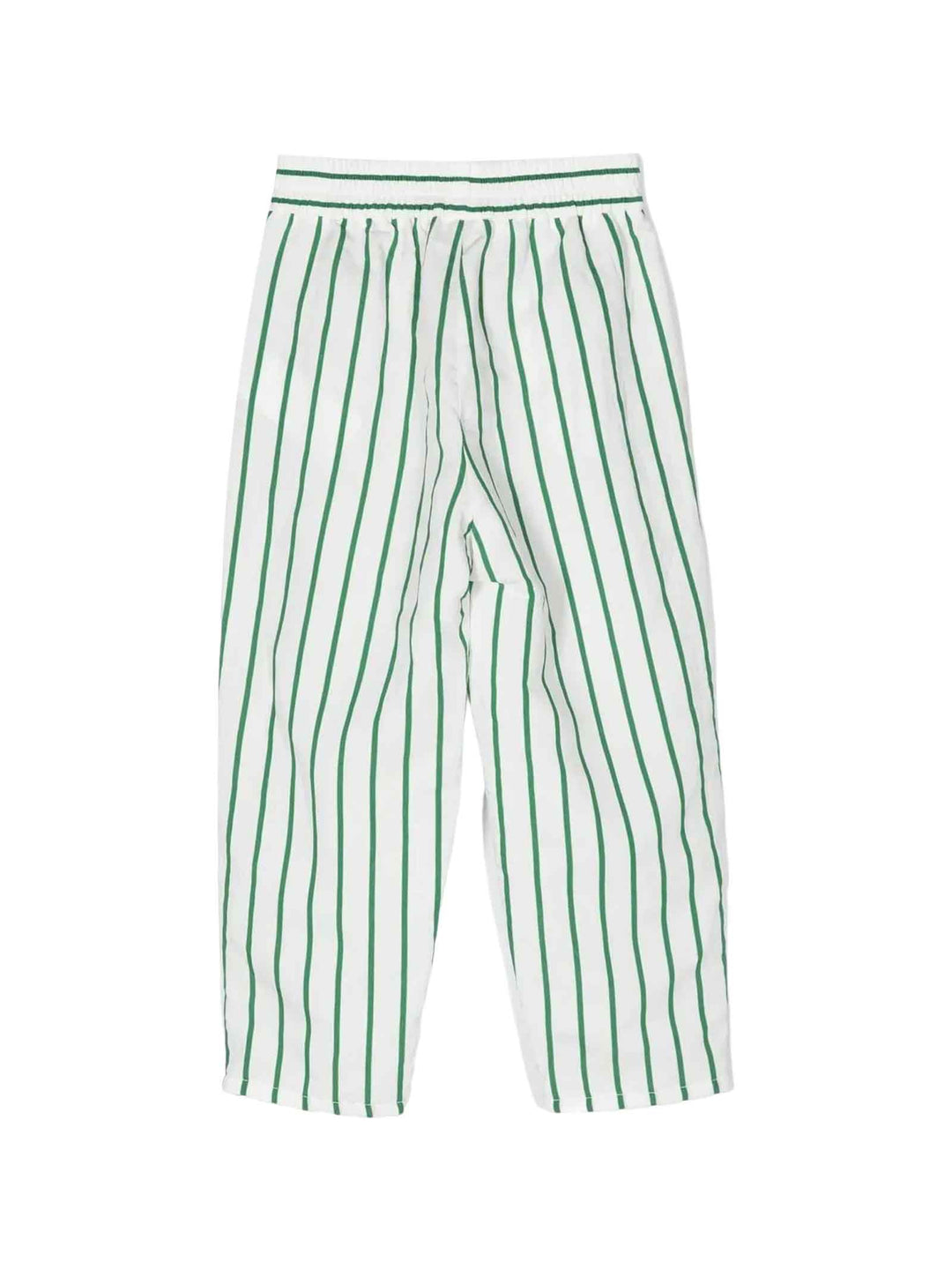 Pantalon fille blanc/vert